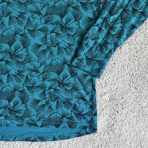 Vintage REI Mens L Quarter Zip Long Sleeve Pullover Shirt Blue Print Outdoor - Picture 8 of 15